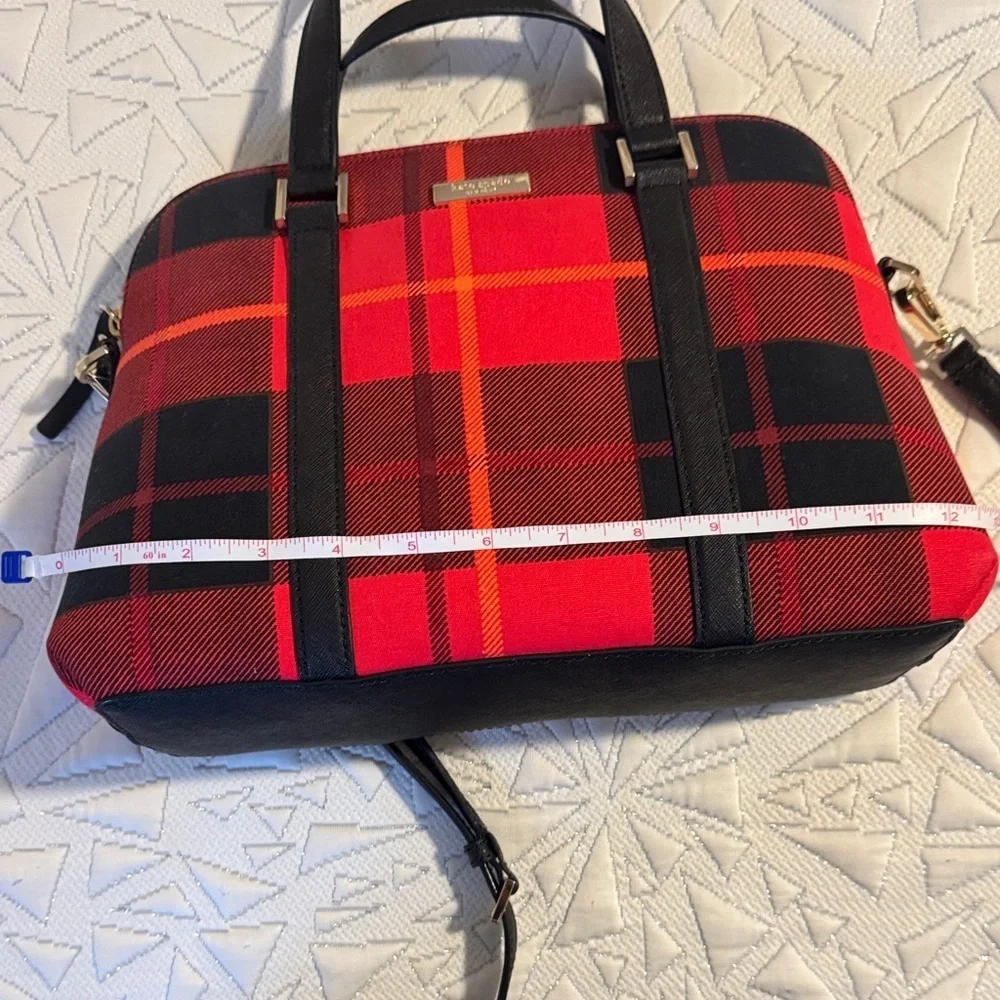 Kate Spade Red and Black Checkered Satchel